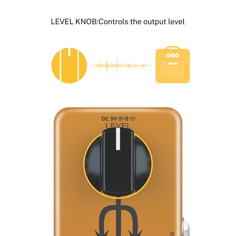 Donner Amp Attenuator Pedal, EMO AMP Box Controller Signal Converter Guitar Effect pedal with Mute Footswitch - Image 2